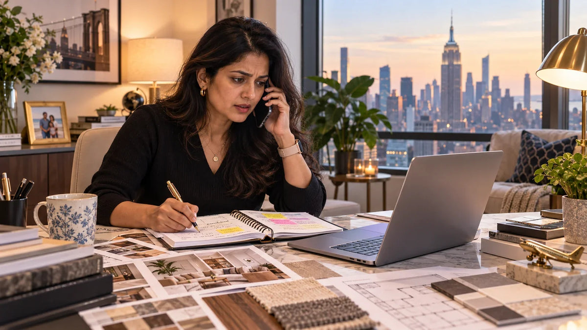 Busy NRI professional in the USA planning Bangalore home interiors