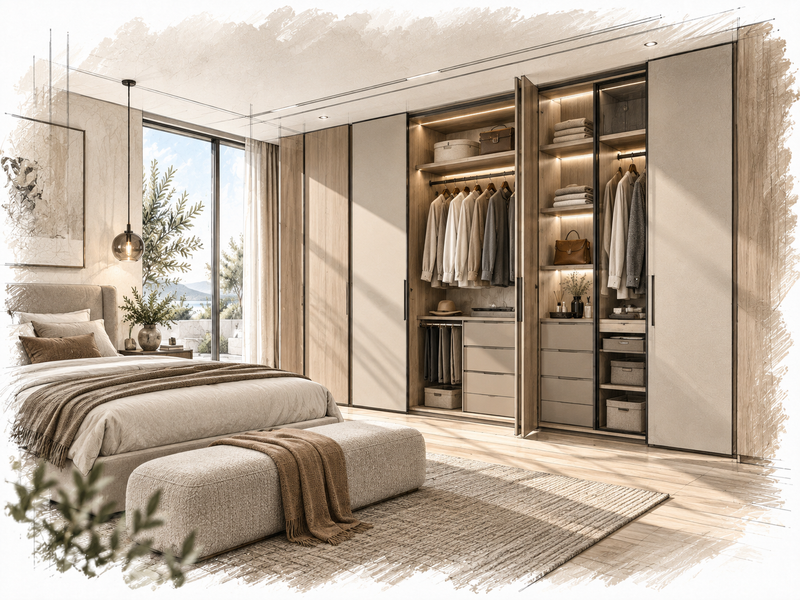 Right Work Interior project image for wardrobe interiors in Bangalore for NRIs
