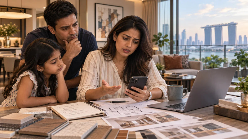 NRI homeowner concerned about unanswered calls and delays on a Bangalore interior project