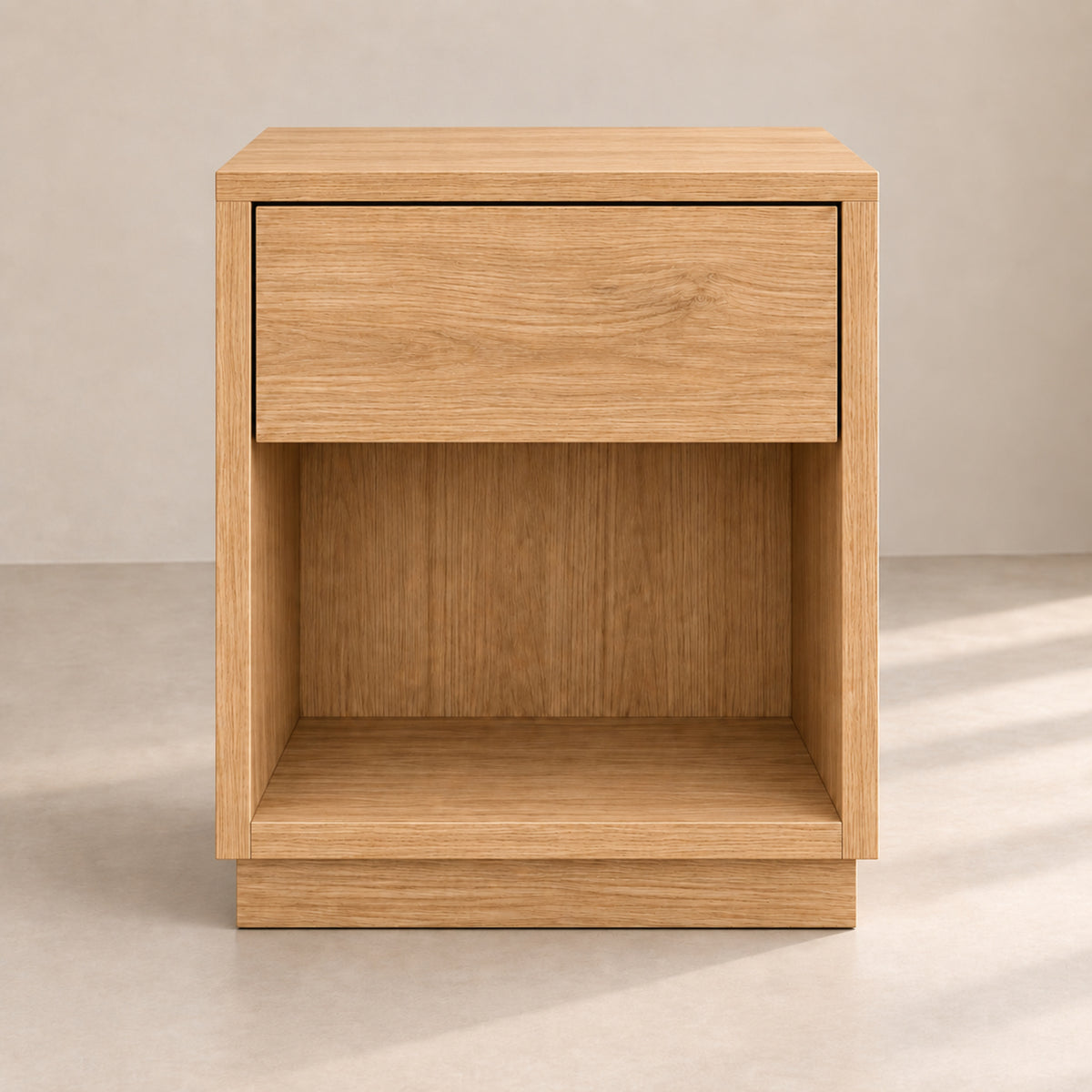Right Work Edge oak side table - front view