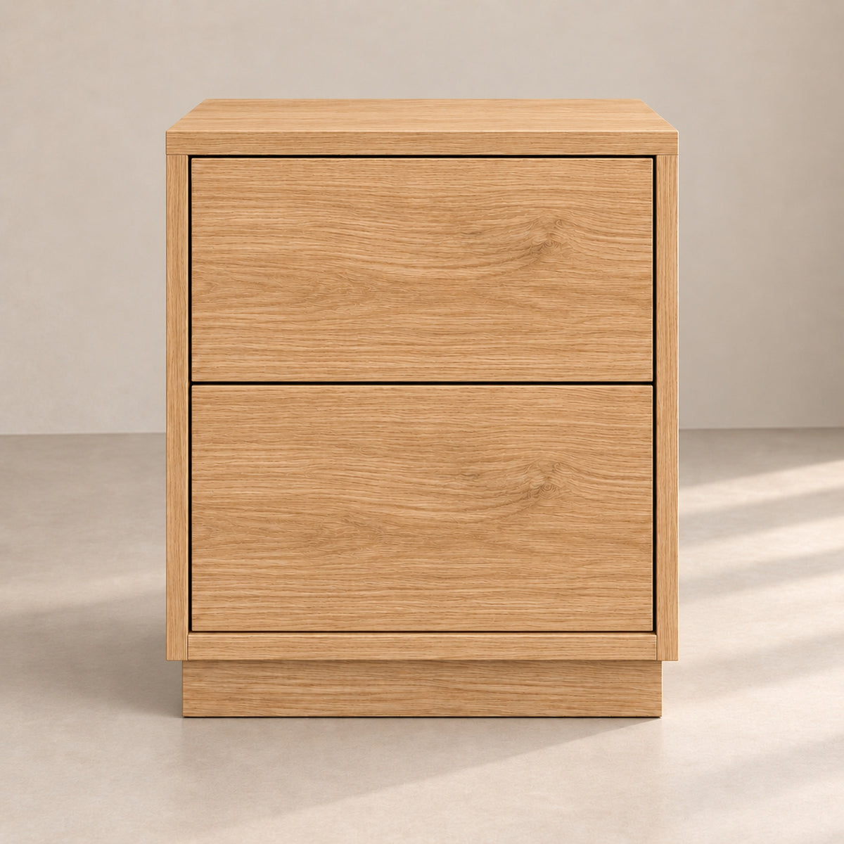 Right Work Linea Natural Oak — front view — beige background